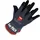 TOX Montagehandschuhe Flex Fit, Nylonfeinstrick mit Micro-Nitrilschaum Beschichtung an Handinnenfläche und Fingerkuppen, Grau/Schwarz, abriebfest und vielseitig einsetzbar, 5 Paar, Größe 9, 006900109