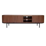 miliboo SKYE TV-Schrank 180 cm Dunkles Walnuss/Schwarz Holz/Metall
