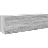 vidaXL Bad-Wandschrank Grau Sonoma 100x25x30 cm Holzwerkstoff