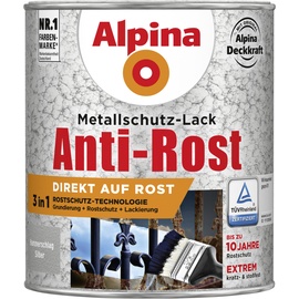 Alpina Anti-Rost Metallschutz-Lack 750 ml hammerschlag silber