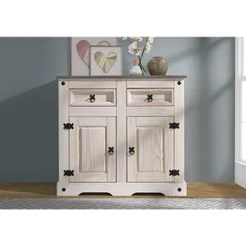 Sam Sideboard 91,5 x 83,5 x 43 cm Weiß/Grau