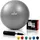 Matchu Sports Gymnastikball 75 cm - - Pilatesball Ø Yogaball - Silber