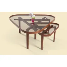 aea Designer Dreieckige Sofatische Braun Holz 95 x 45 cm