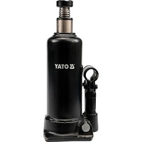 YATO Hydraulischer Wagenheber mit 1 stufigem Kolben und zusätzlicher Spindelverstellung Stempelwagenheber 5T Flaschenwagenheber