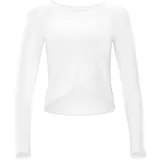 Winshape Functional Light and Soft Cropped Long Sleeve Top AET131LS mit Overlap-Applikation Yoga-Shirt, ivory