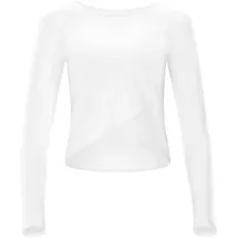 Winshape Functional Light and Soft Cropped Long Sleeve Top AET131LS mit Overlap-Applikation Yoga-Shirt, ivory