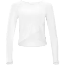 Winshape Functional Light and Soft Cropped Long Sleeve Top AET131LS mit Overlap-Applikation Yoga-Shirt, ivory