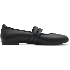 Jana Damen Ballerinas mit Riemen Vegan, Schwarz 38 EU