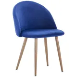SAM Esszimmerstuhl, Blau, Textil, Rechteckig,Rechteckig, Rundrohr, 55x79x51 cm, Esszimmer, Stühle, Esszimmerstühle, Vierfußstühle