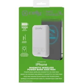 CELLY MAGPB5000EVOWH, 5000 mAh, QI, MagSafe, weiß