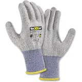 teXXor® Schnittschutz-strickhandschuhe Cut C ohne Beschicht., Grau-meliert/blau