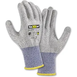 teXXor® Schnittschutz-strickhandschuhe Cut C ohne Beschicht., Grau-meliert/blau