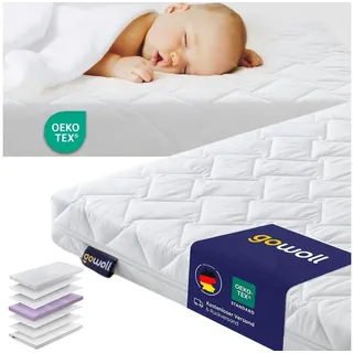 gowoll Kindermatratze Kaltschaummatratze für Baby Reisebett Matratzen Hochbett Minion, gowoll, 13 cm hoch, (Antibakteriell, Kompatibel für Hausbett Babybett Ausziehbett und Kinderbett), Babymatratze 80 cm x 160 cm x 13 cm