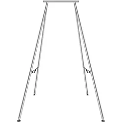 VEVOR Aerial Yogarahmen 253 x 192 x 295 cm, Silber Yoga Swing Air Fliegen Stand, Outdoor Indoor Yoga-Schaukel-Gestell Yoga Zubehör 250 kg Max. Tragfähigkeit, inkl. Sicherheitsseilen & Fußpolster