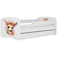 Raumhirsch furniture Kinderbett, Weiß, Holzwerkstoff, Holzwerkstoff, 1 Schubladen, 80x160