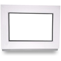 Kunststofffenster - Festverglasung - Fenster - innen weiß/außen weiß - BxH: 100 x 50 cm - 1000 x 500 mm - 2 fach Verglasung - 60 mm Profil
