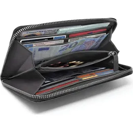 ROYALZ Helena Vintage Geldbörse Damen navy grau