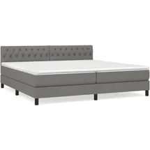 vidaXL Boxspringbett mit Matratze Dunkelgrau 200x200 cm Stoff - Grau