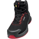 Uvex Sports, Sicherheitsschuhe, uvex 1 x-craft Stiefel S3L 68043 schwarz, rot Weite 12 Grösse 37 (S3, 37)