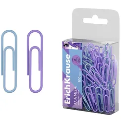 100 Büroklammern 28mm Manga rostfrei kratzfrei klein Metall kunststoffüberzogen Briefklammern Papierklammern Klammern Paper Clips Violett Blau Pastell