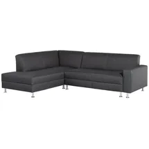 58 aufm Kessel Eckcouch Flachgewebe mit Schlaffunktion 2-Sitzer Grau