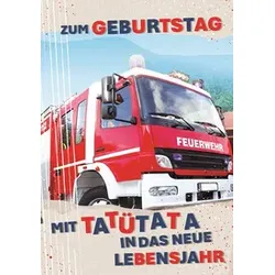 KOMMA3 Geburtstagskarte Feuerwehr 1-349 Bild Bild