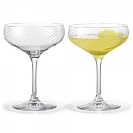 Holmegaard Cocktailglas 29 cl 2 Stck. Cabernet Lines Gravierte Dekoration