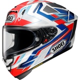 Shoei X-SPR Pro Escalate, Helm, weiss-rot-blau, Größe 2XL