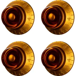 Gibson Top Hat Knobs Vintage Amber 4 pc.