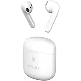 Ryght WAYS2 In Ear Headset Bluetooth® Stereo Weiß Batterieladeanzeige, Headset, Ladecase, Touch-St (25 h, Kabellos), Kopfhörer, Weiss