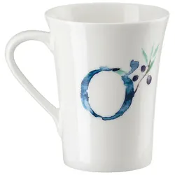 Hutschenreuther Becher mit Henkel Flower Alphabet O-Olea europaea