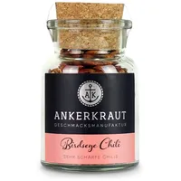 Ankerkraut Birdseye Chili, ganze Chili-Schoten, extrem scharf, Asiatische Afrikanische Mexikanische Gerichte Würzen, Chilli-Sauce verfeinern, 35 g im Korkenglas