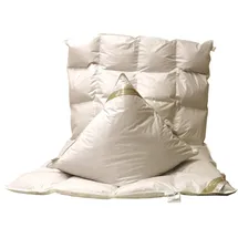 Betten Hofmann Set Daunendecke Daunenbett Bettdecke 4x6 155x220 cm 100% neue Daunen + Kissen - Weiß