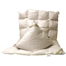 Betten Hofmann Set Daunendecke Daunenbett Bettdecke 4x6 155x220 cm 100% neue Daunen + Kissen - Weiß
