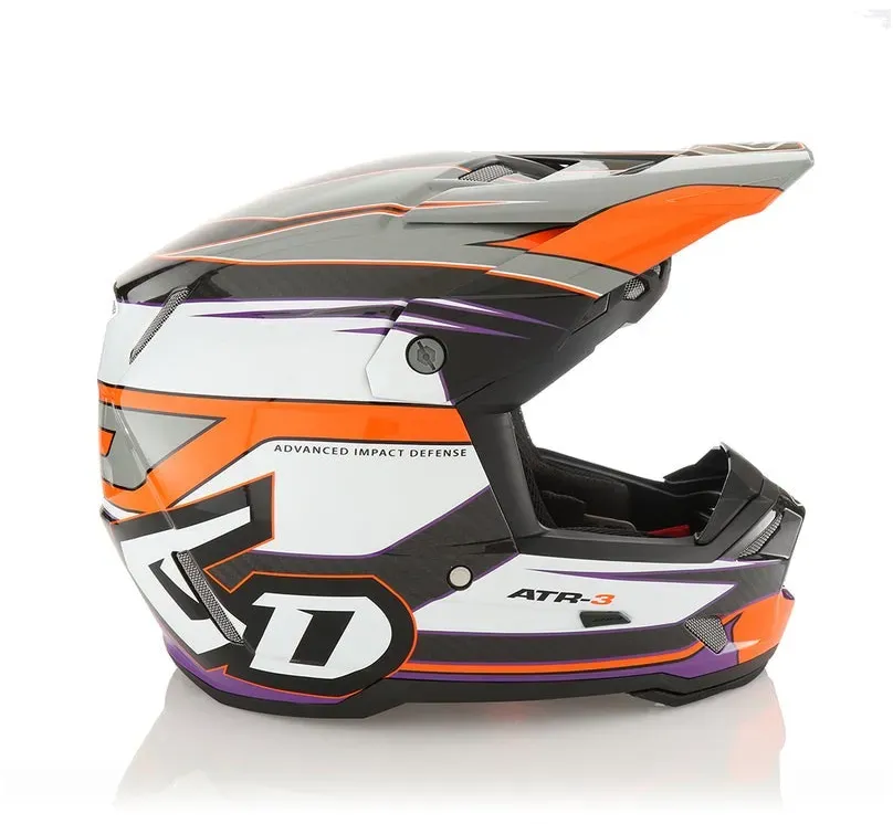 6D ATR-3 Helm Hyper Orange/Purple FIM - L