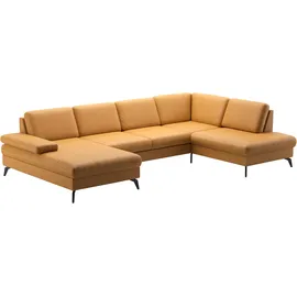 sit&more Wohnlandschaft SIT & MORE "Morris Jubi", gelb (curry), B:335cm H:82cm T:212cm, Sofas, Wohnlandschaft, wahlweise mit Armteilverstellung, Bettfunktion & Bettkasten