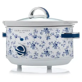 VQ Laura Ashley 3,5L Schongarer – Keramiktopf mit 3 Stufen - Blau/Bunt/Weiß