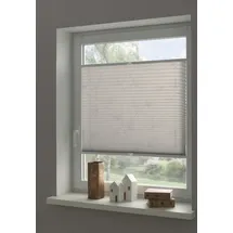 otto home Plissee OTTO HOME "Dekor Bamboo Moonbeam grau", grau, B:40cm H:130cm, Obermaterial: 100% Polyester, Plissees, Klemmträger mit Feststellschraube, blickdicht