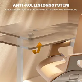 Homcom Höhenverstellbarer Schreibtisch Gestell mit 2 Motoren & Memory-Funktion Breitenverstellbar Tischgestell Belastbar bis 100KG mit ... - Weiß
