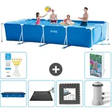 Rechteckiger Frame Pool - 450x220x84 Cm - 7-teilig  S21