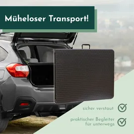 Lemodo Klapptisch, Rattan-Optik, 180 cm, schwarz, Bierzelttisch