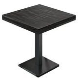 MM | Bistro Massiv Tisch | Quadratisch | 60 x 60 x 77 cm | Wenge Schwarz / Schwarz