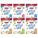 Animonda 6x120g (4 Sorten) animonda Milkies Knuspertaschen Mixpaket Katzensnack