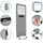 HJH Office Mittelstück mit Whiteboard 1700 x 600 mm Hellgrau