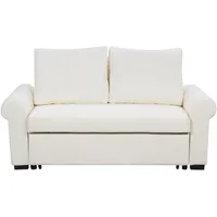 2-Sitzer Schlafsofa Leinenoptik creme SILDA