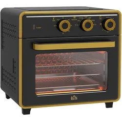 HOMCOM Minibackofen Stahl, Kunststoff