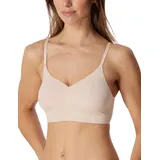 SCHIESSER Damen Nahtloses Spaghettiträger Mit Herausnehmbaren Pads - Invisible Soft Bustier, Sand_179821, 44 EU