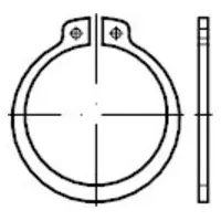 Industrial Quality Supplies DIN 471 Sicherungsring für Wellen, Regelausführung,