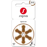 Signia Gr. 312 Hörgerätebatterien 6er Blister PR41 Braun 24607 Sig312 24607313436