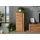 Massivmoebel24 Highboard 53 x 142 x 45 cm Wildeiche / Zerreiche geölt / Beige